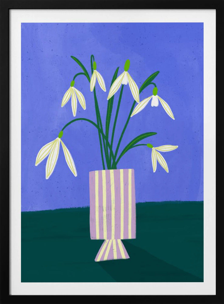 Snowdrops in Stripes | Poster