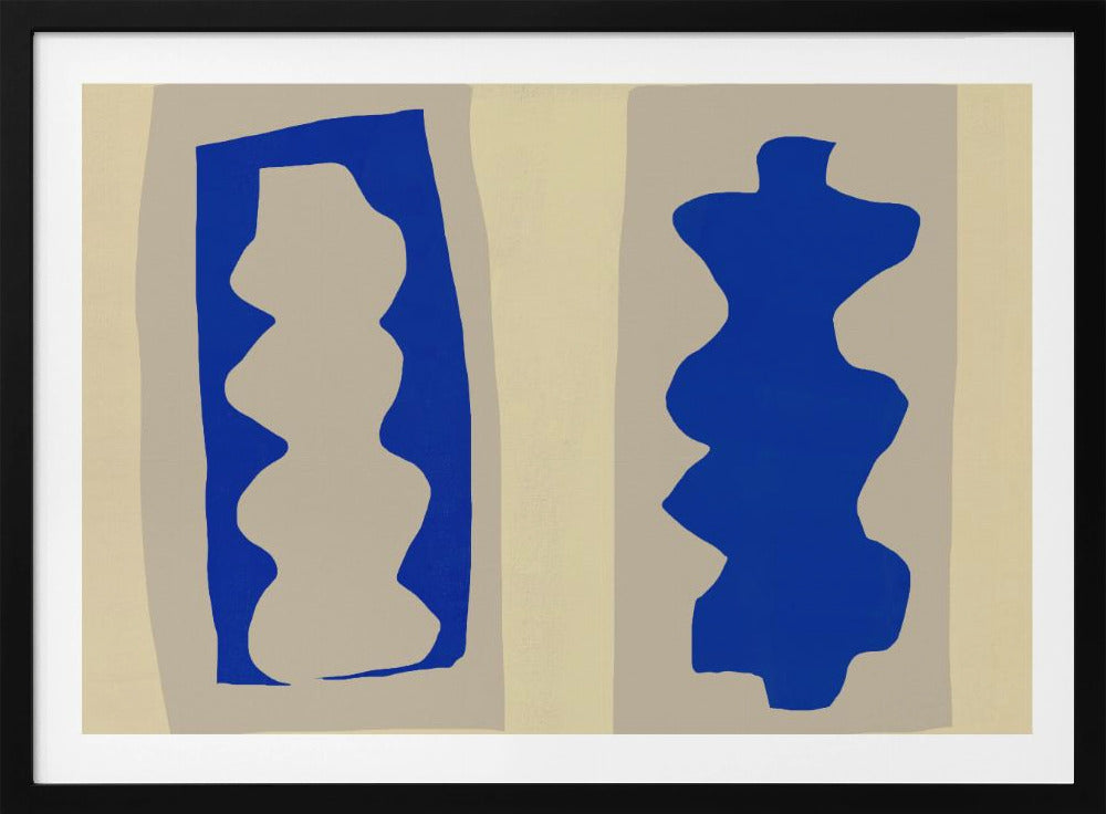 Blue Silhouette Forms | Poster