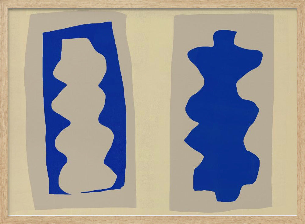 Blue Silhouette Forms | Poster