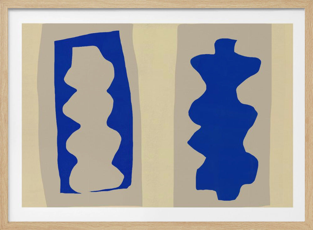 Blue Silhouette Forms | Poster