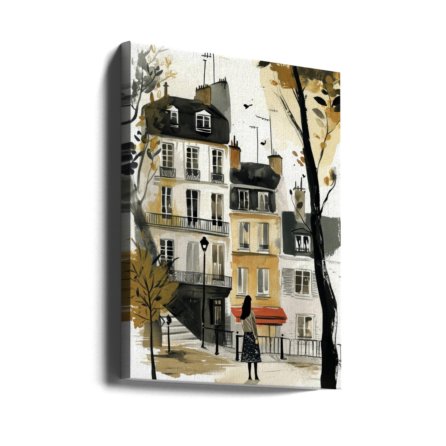 Pintura digital en acuarela de París (2) | Impresiones en Lienzo