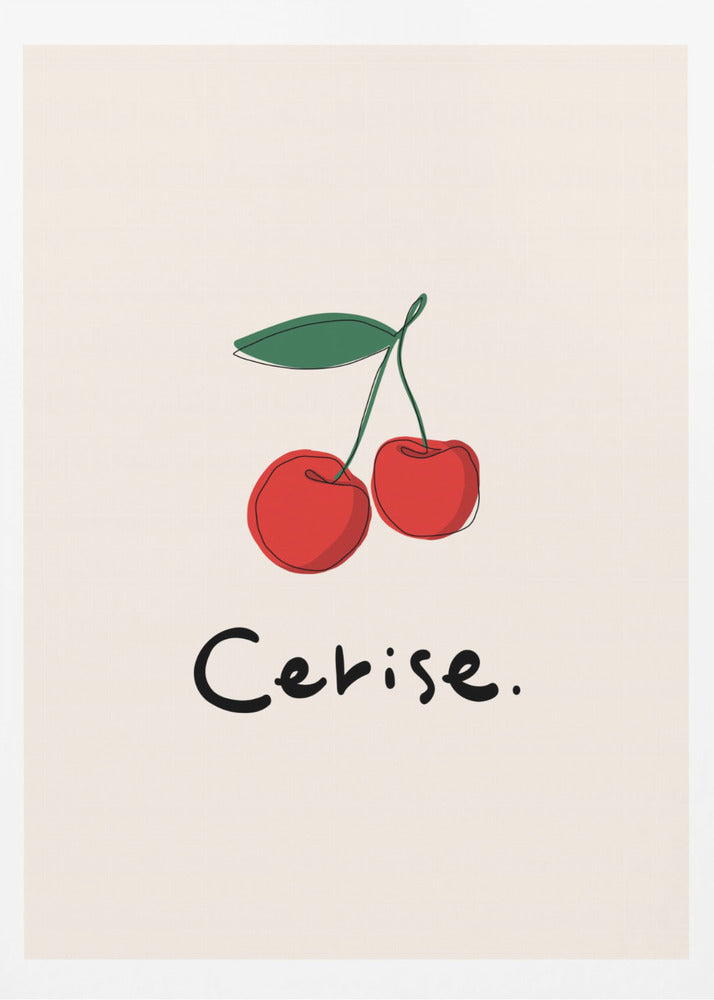Modern French Fruits Collection "Cherry / Cerise" | Poster