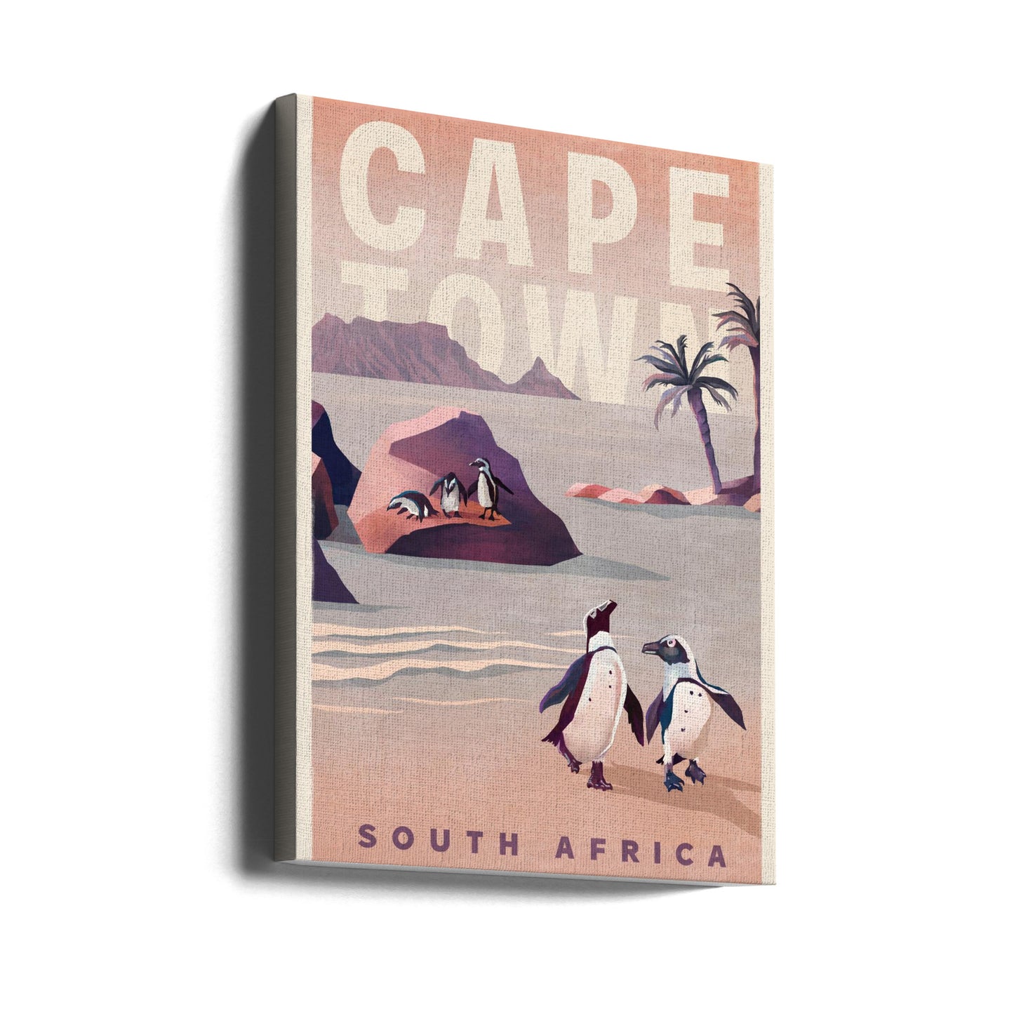 Kapstadt, Südafrika, Vintage-Reisekunst | Leinwand-Bilder