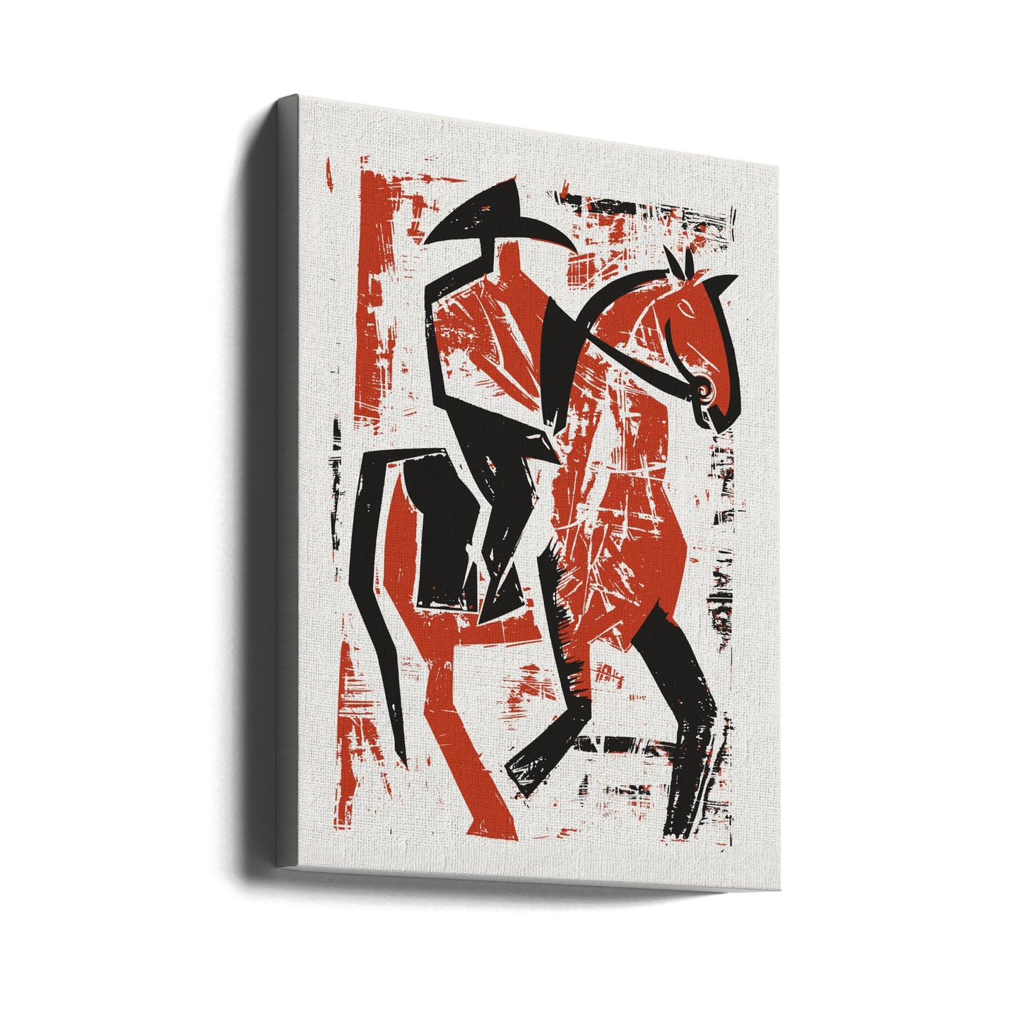 Jinete de caballo abstracto | Impresiones en Lienzo
