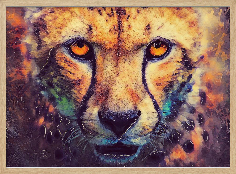 Djur Leopard Akvarell Djurkonst | Poster