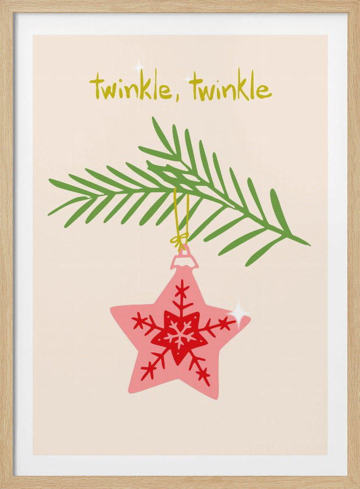 Cheerful twinkle Christmas star | Poster