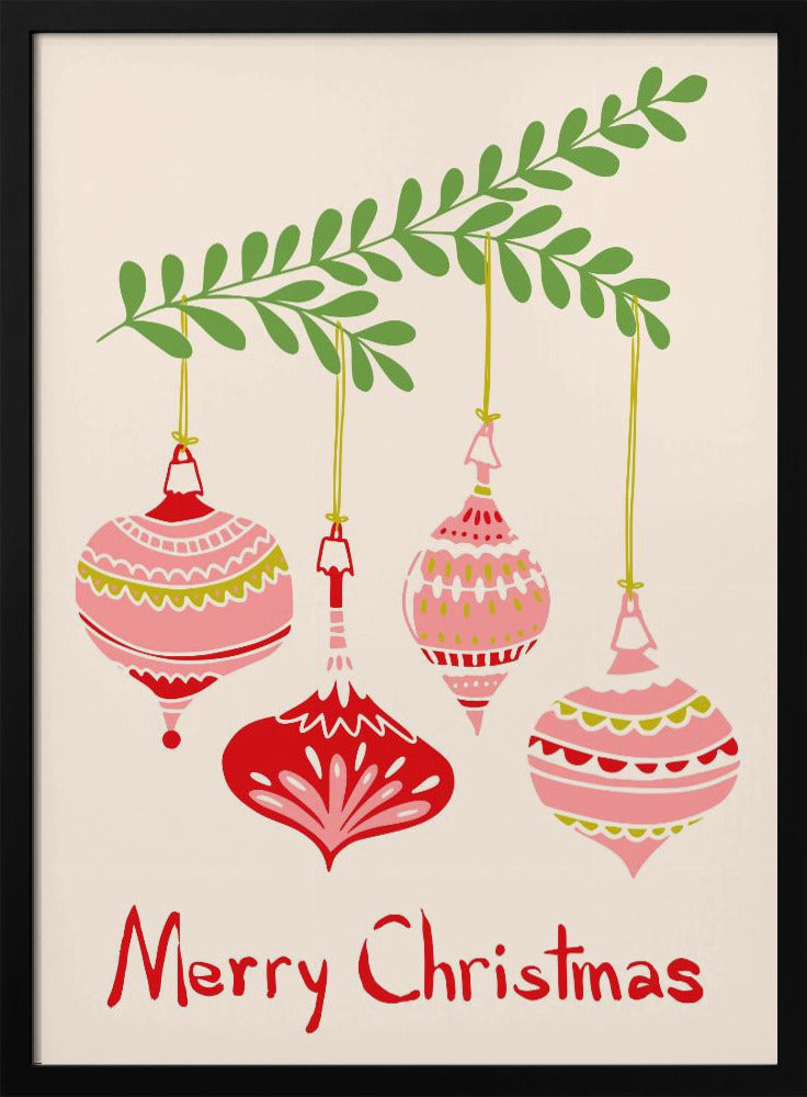 Fröhliche kleine Weihnachtskugeln | Poster