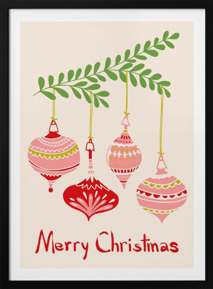 Fröhliche kleine Weihnachtskugeln | Poster