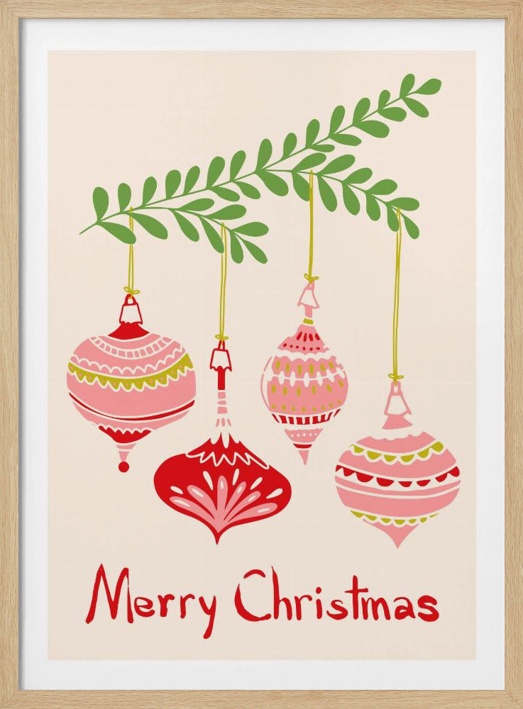 Fröhliche kleine Weihnachtskugeln | Poster