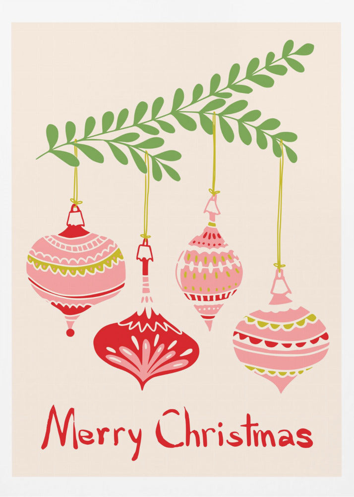 Fröhliche kleine Weihnachtskugeln | Poster