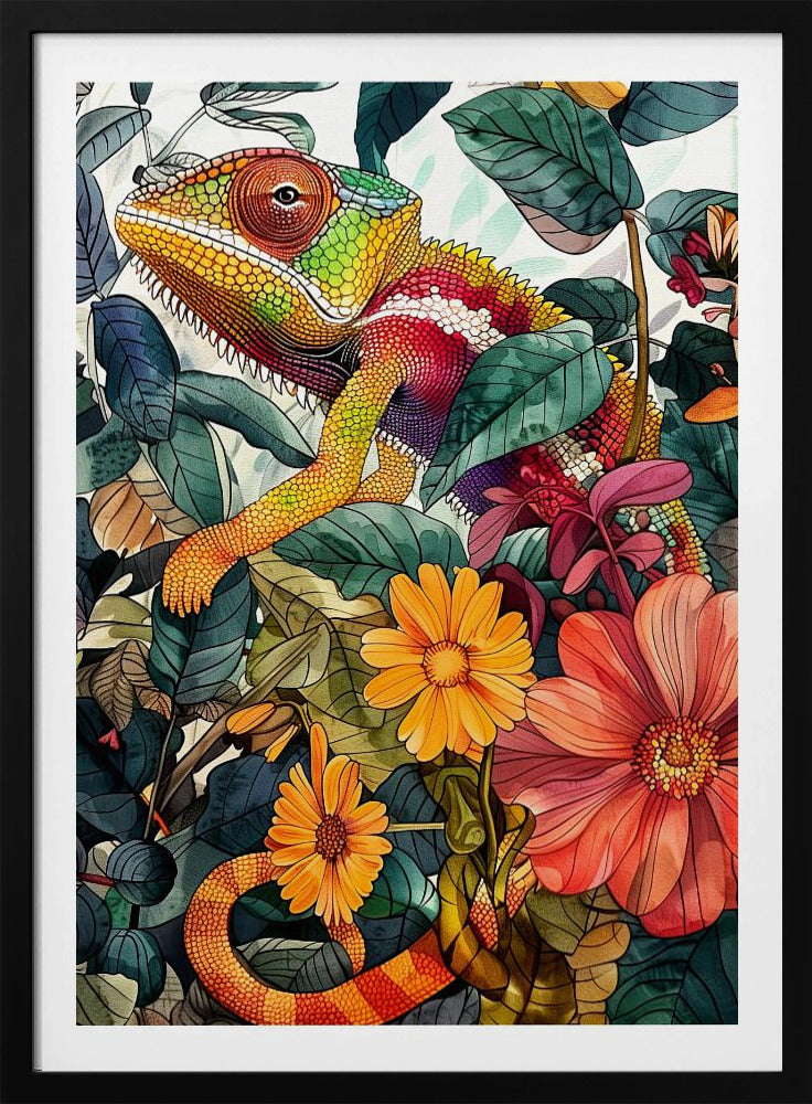 Chamäleon Aquarell Tierkunst 2 | Poster