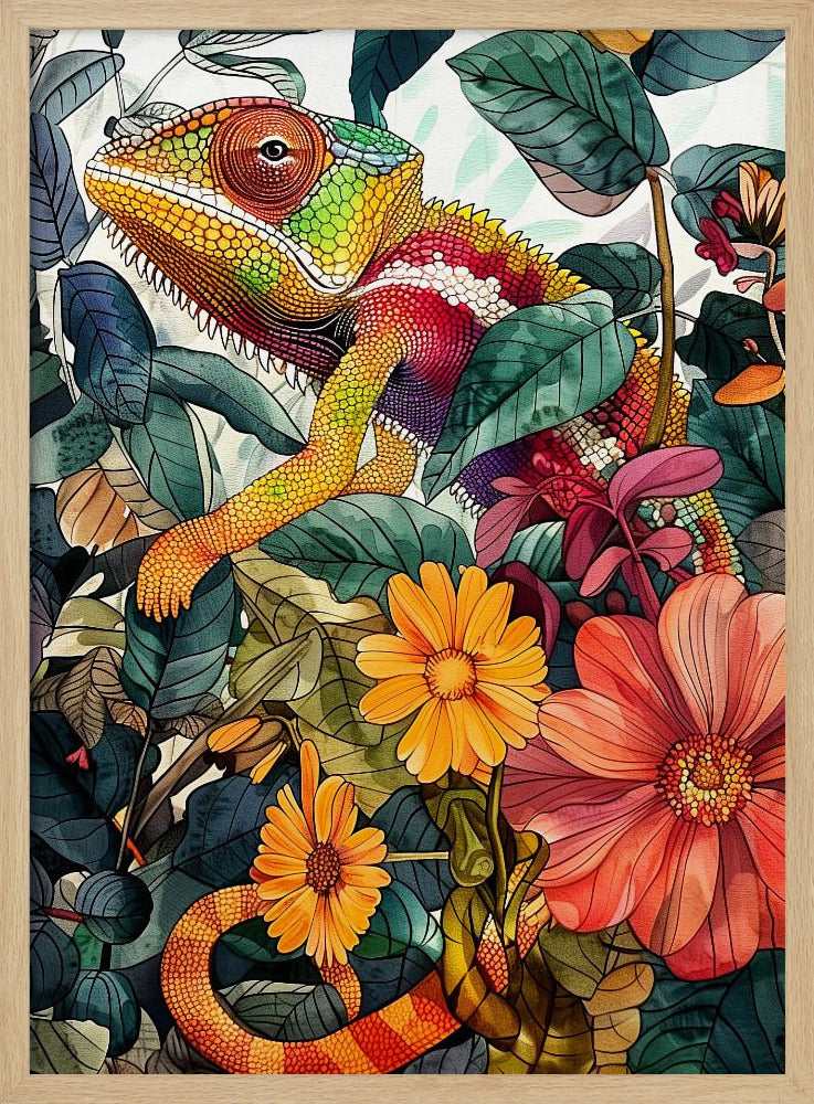 Chamäleon Aquarell Tierkunst 2 | Poster