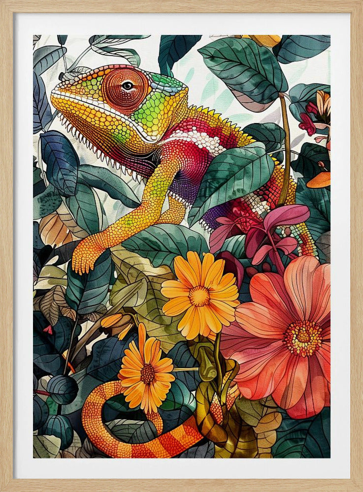 Chamäleon Aquarell Tierkunst 2 | Poster