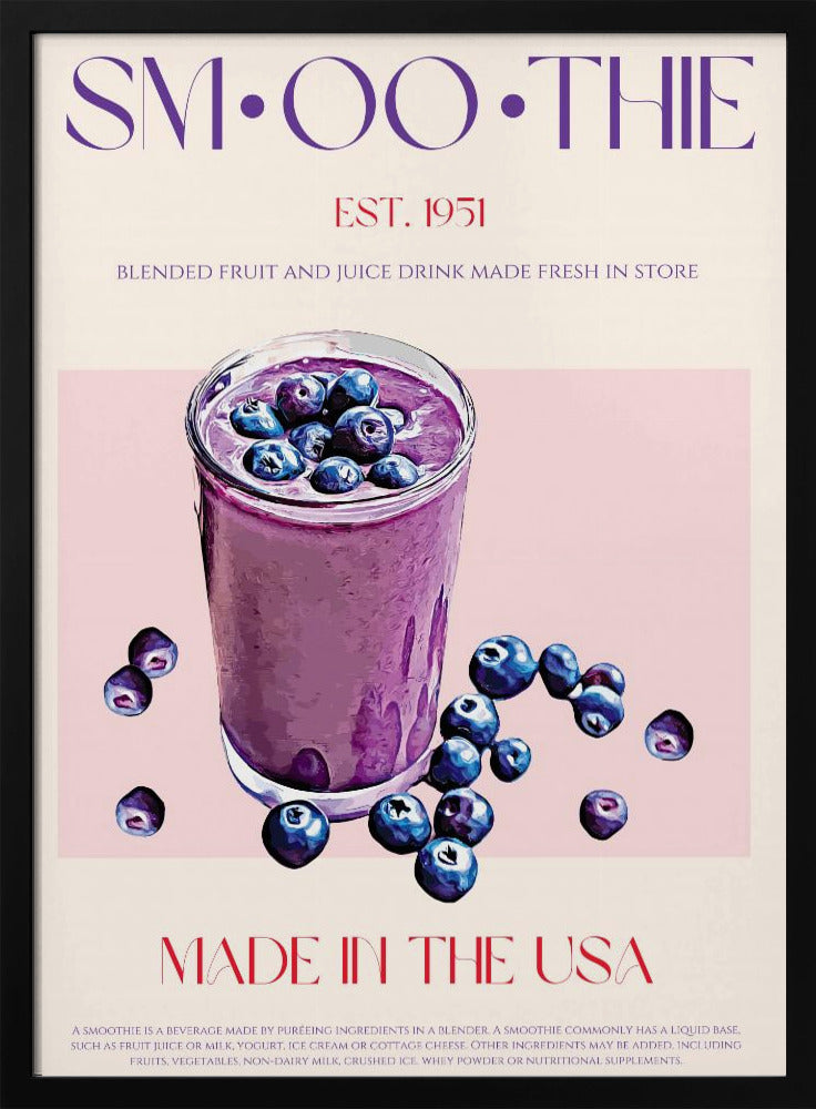 Blaubeer-Smoothie-Illustration | Poster
