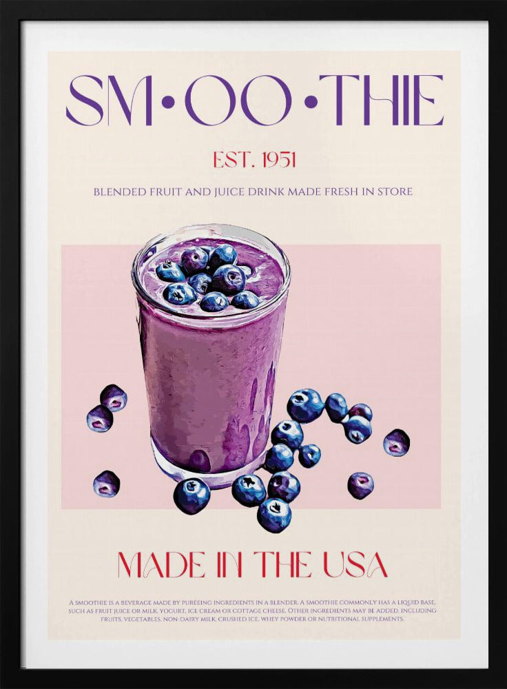Blaubeer-Smoothie-Illustration | Poster