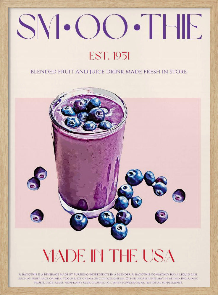 Blaubeer-Smoothie-Illustration | Poster