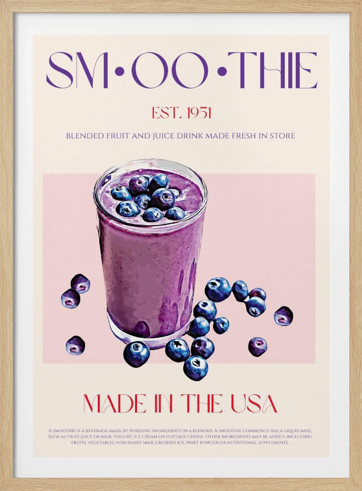 Blaubeer-Smoothie-Illustration | Poster