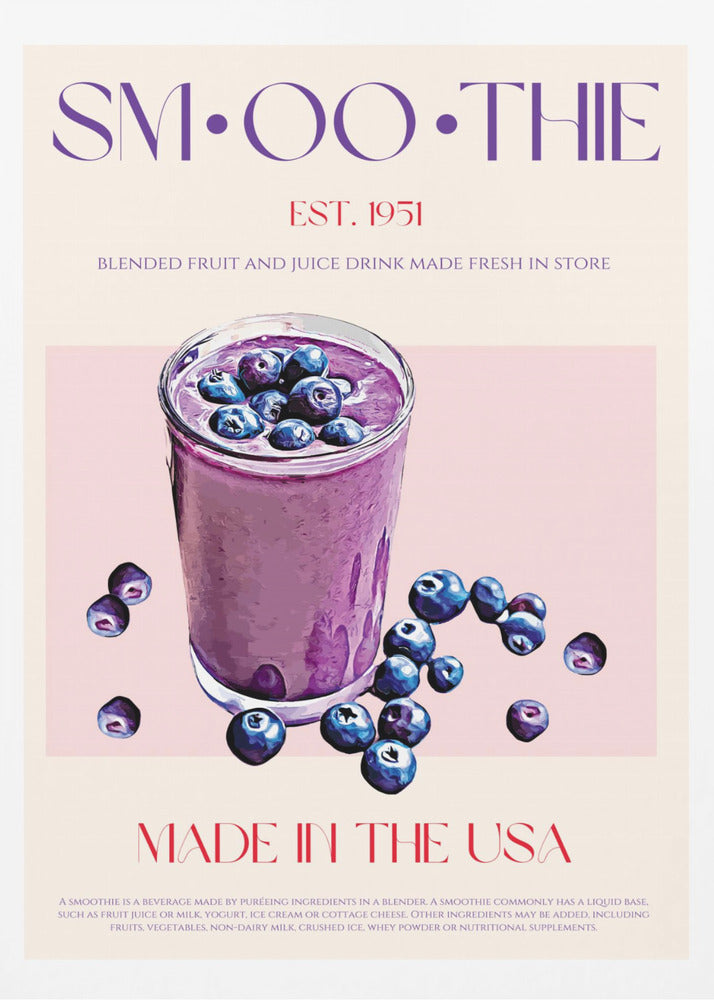 Blaubeer-Smoothie-Illustration | Poster