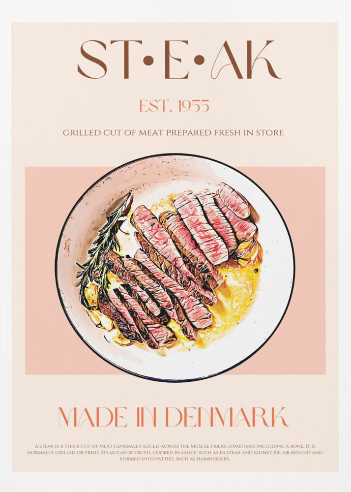 Grilled Meat Dish With Rosemary | Poster