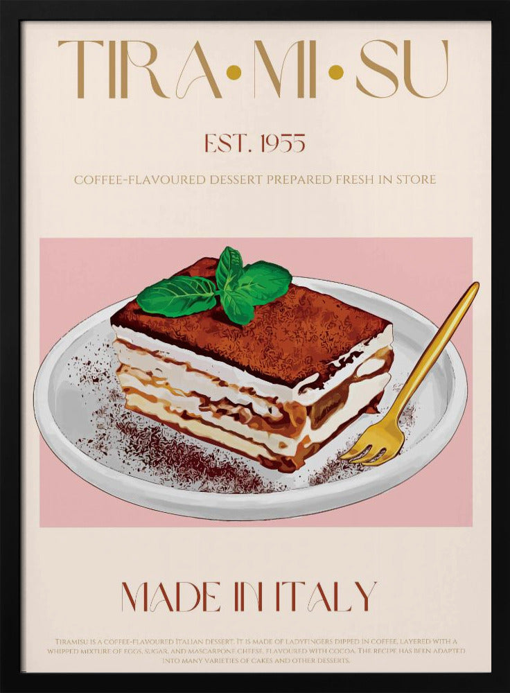 Klassischer italienischer Tiramisu-Druck | Poster