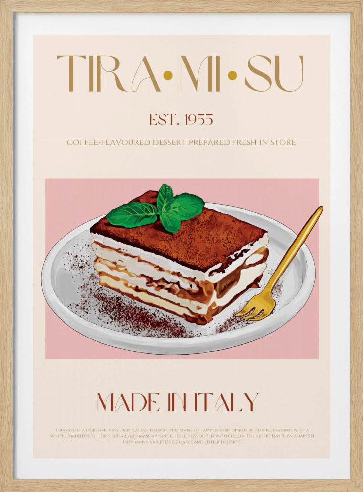 Klassischer italienischer Tiramisu-Druck | Poster