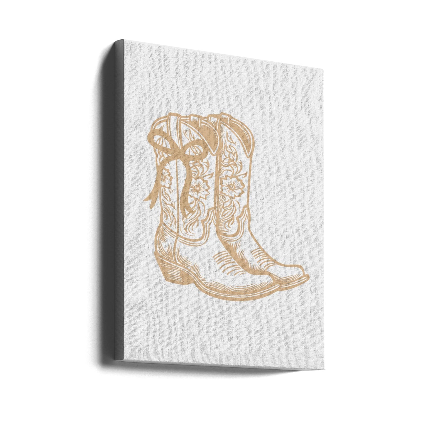 Neutrale Cowgirlstiefel mit Schleife | Leinwand-Bilder