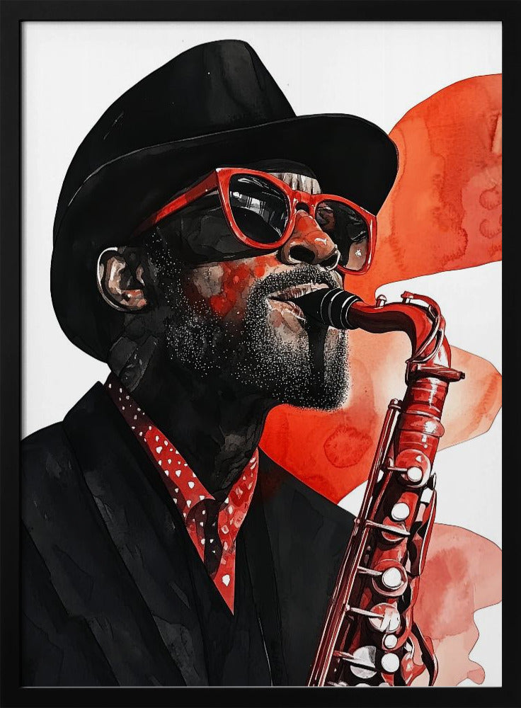Saxophonist music art | Poster