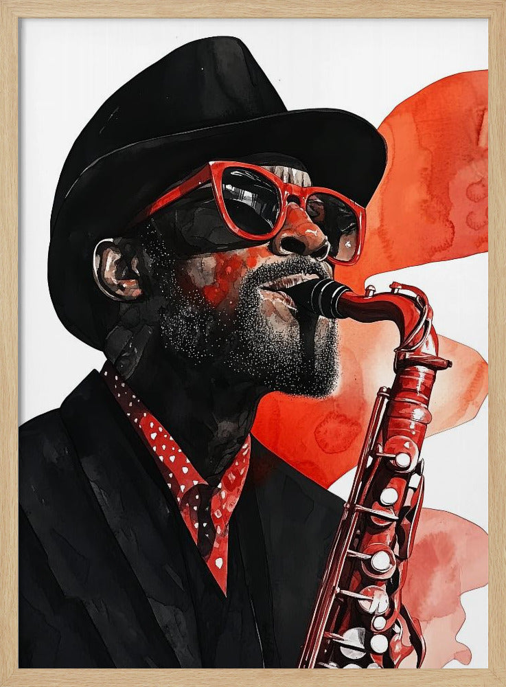 Saxophonist music art | Poster