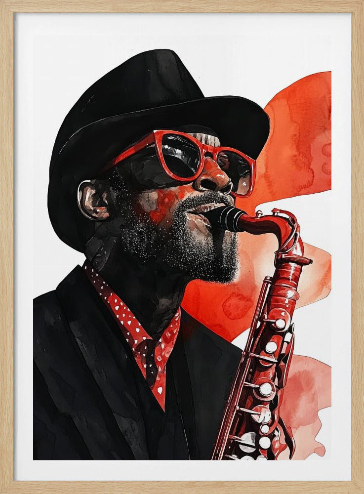 Saxophonist music art | Poster