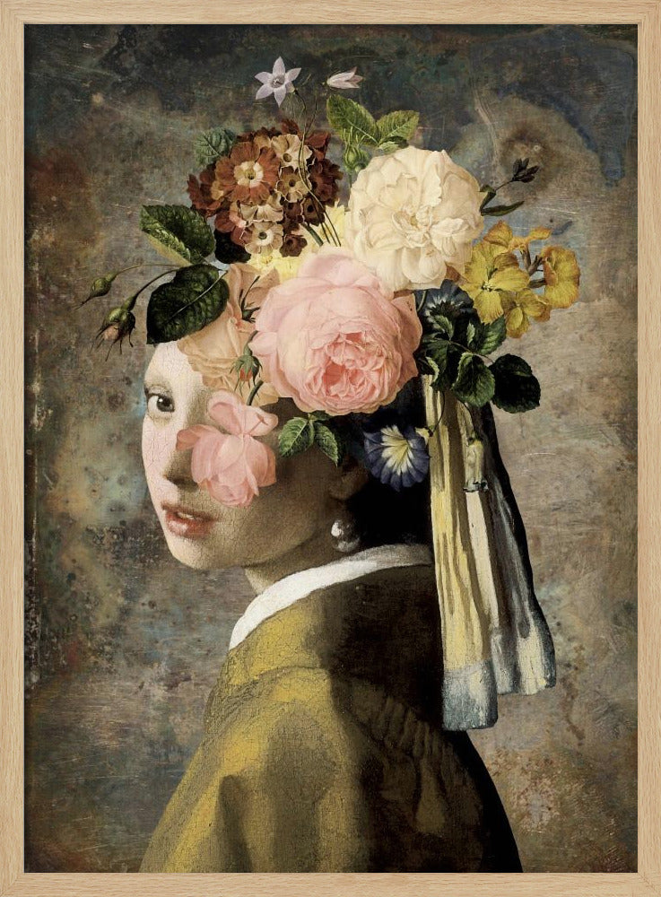 Girl with a Pearl Earring - the Metallic Edition | Poster