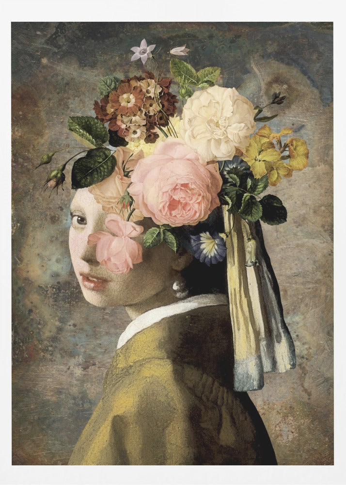 Girl with a Pearl Earring - the Metallic Edition | Poster