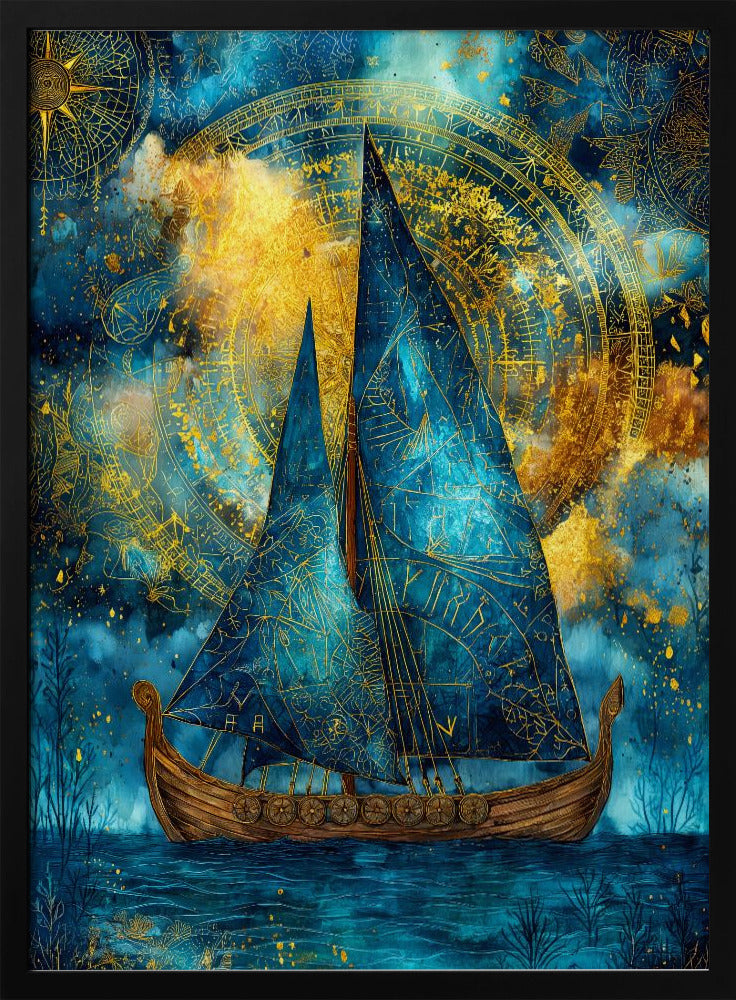 Nautica Sea Art Watercolor Ship (28) | Poster
