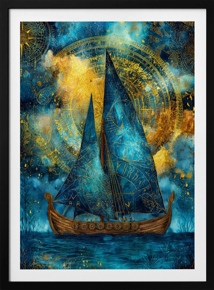 Nautica Sea Art Watercolor Ship (28) | Poster