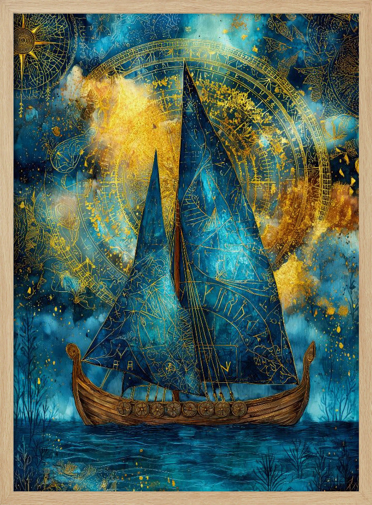 Nautica Sea Art Watercolor Ship (28) | Poster