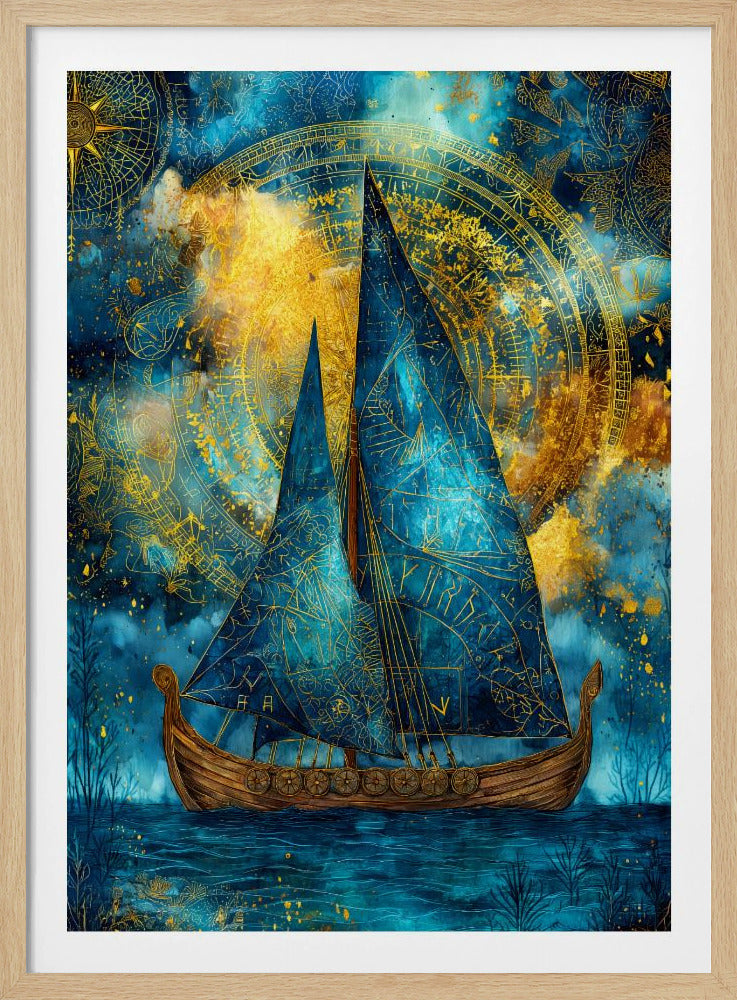 Nautica Sea Art Watercolor Ship (28) | Poster