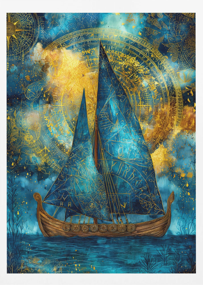 Nautica Sea Art Watercolor Ship (28) | Poster