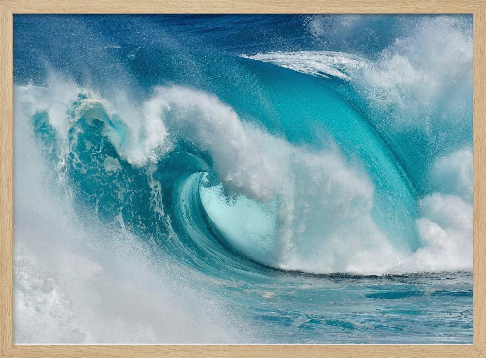 Als de oceaan verandert in blauw vuur | Posters - Kunstdrukken