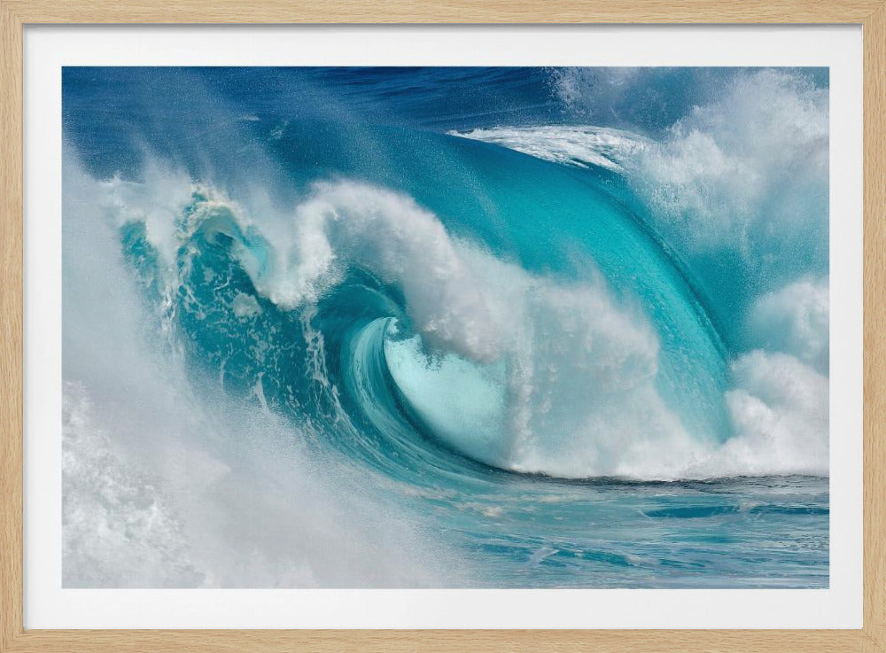 Als de oceaan verandert in blauw vuur | Posters - Kunstdrukken
