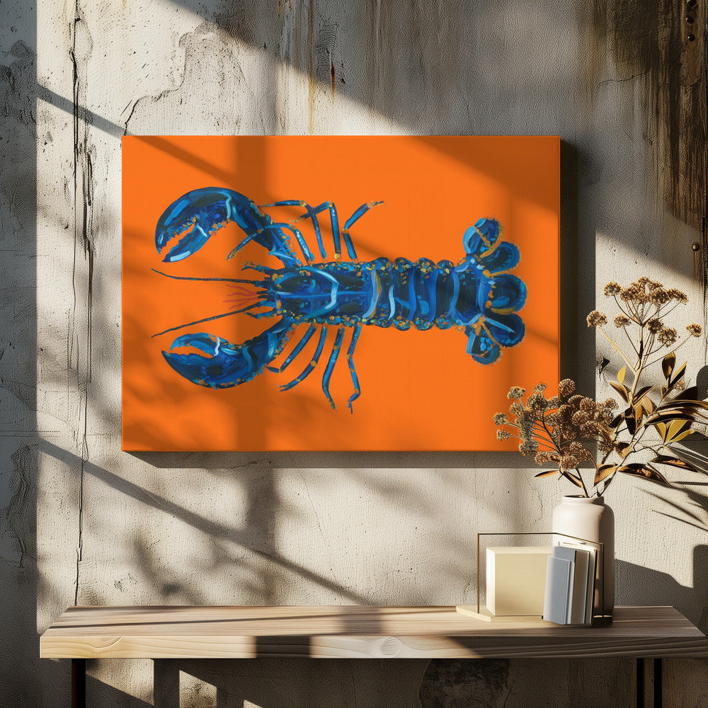 Kreeft op sinaasappel | Canvasprints