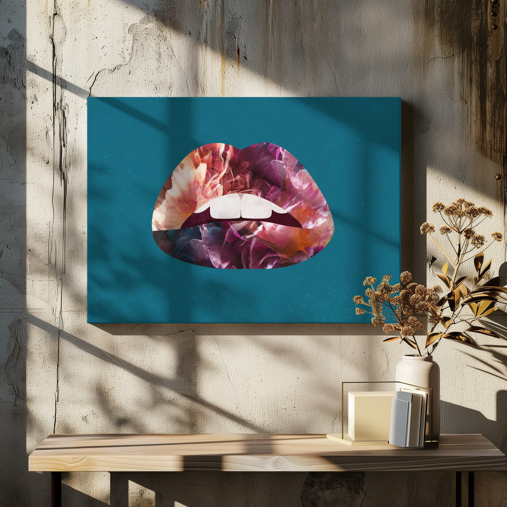 Lèvres florales | Tableaux sur Toile
