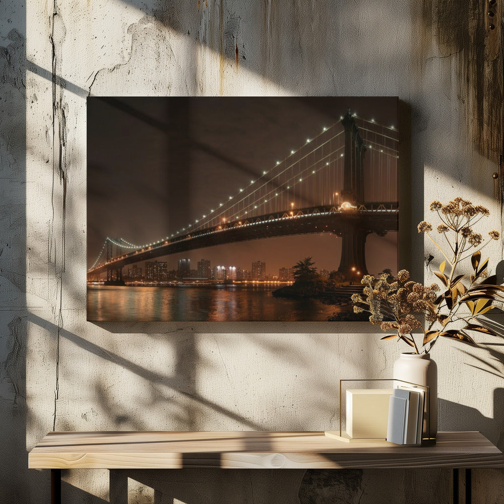 The 2 lovers under Manhattan Bridge | Canvas