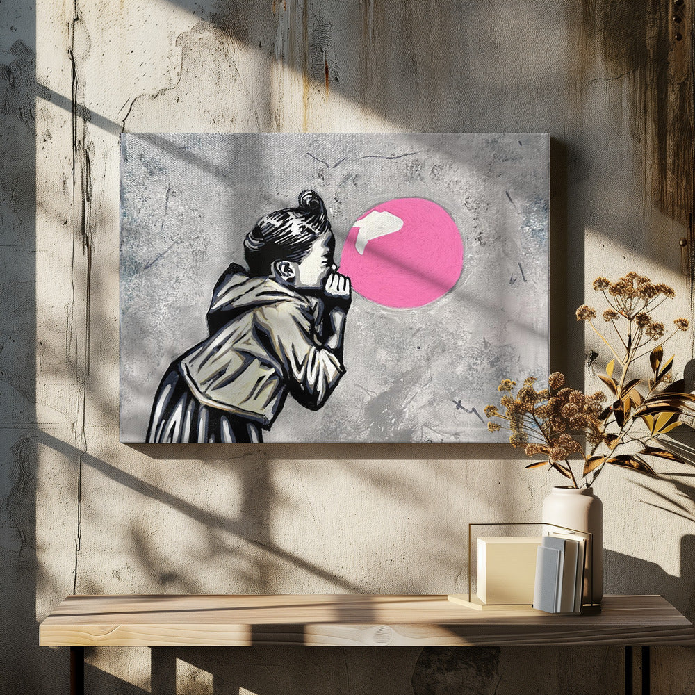Pink Bubble Moment | Canvas
