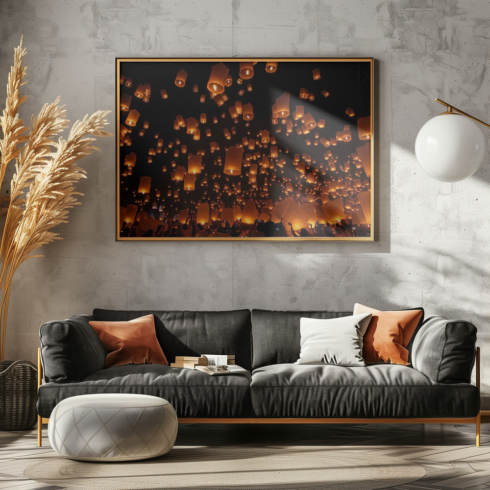 Linternas flotantes | Posters - Impresiones de Arte
