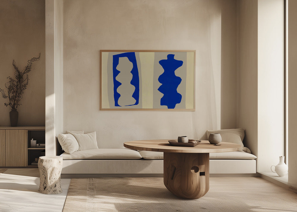 Blue Silhouette Forms | Poster