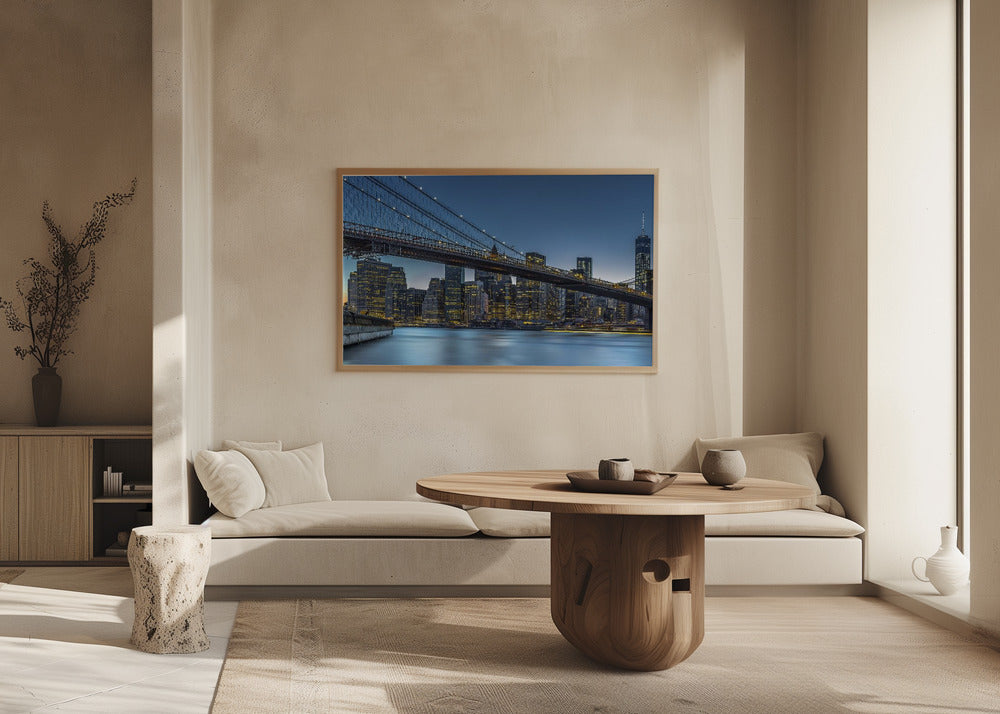 New York - Blå time over Manhattan | Plakater - Kunsttryk