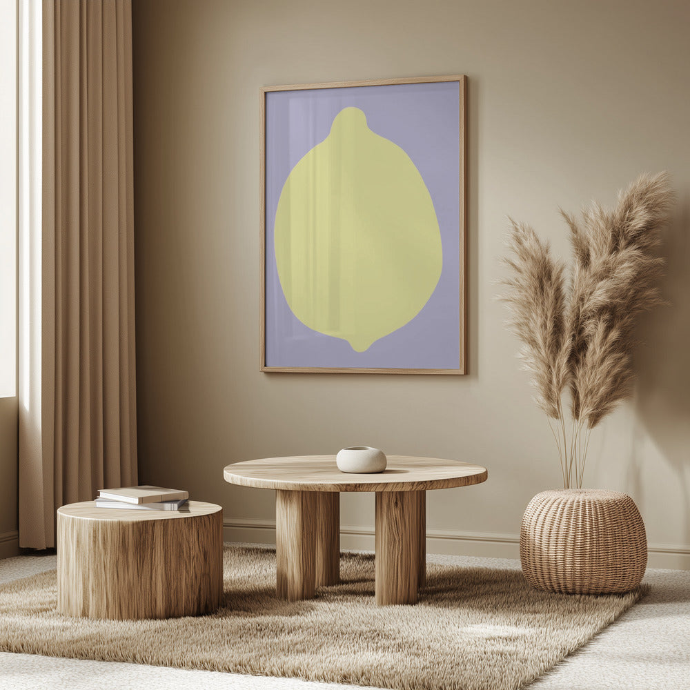 Zitrone auf Lavendel | Poster - Kunstdruck