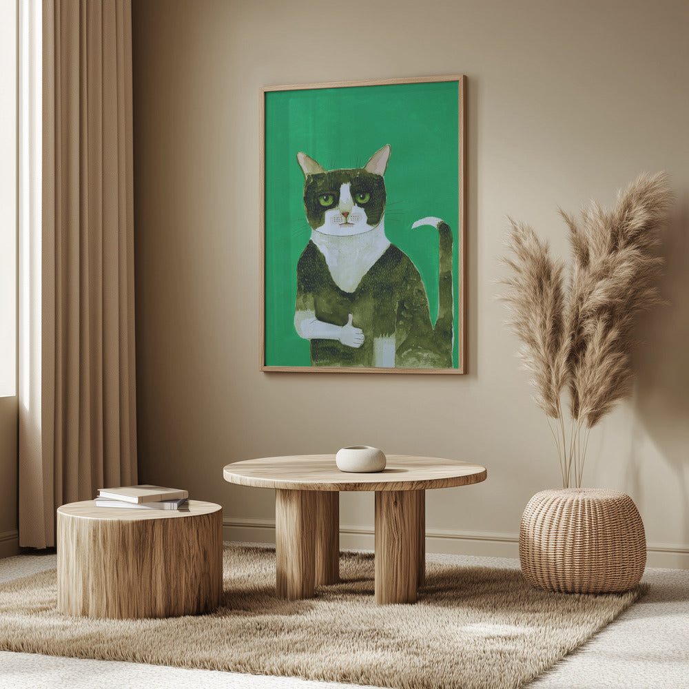 Tuxedo Cat Thumbs Up | Poster
