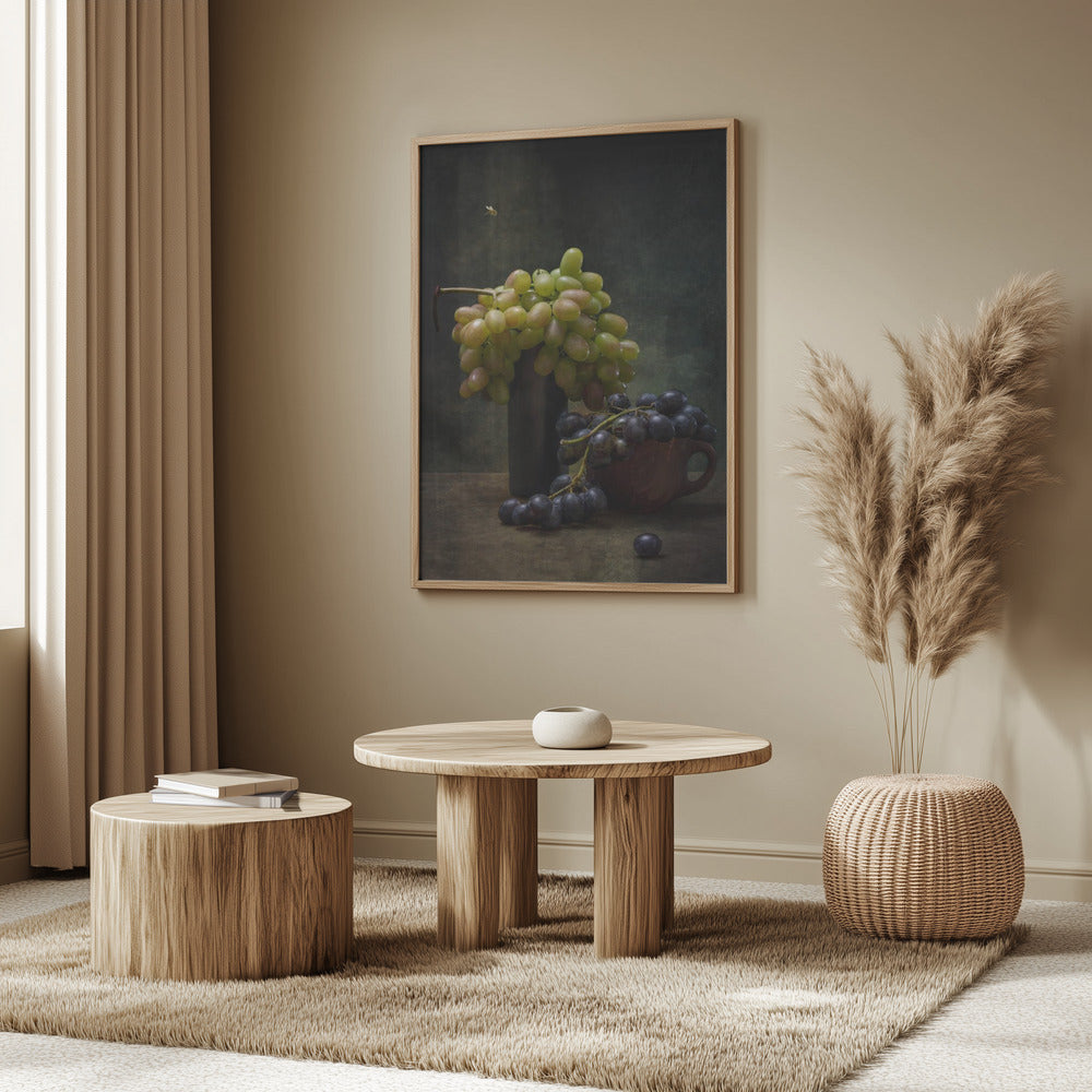 Still life with grapes and a bee | Poster