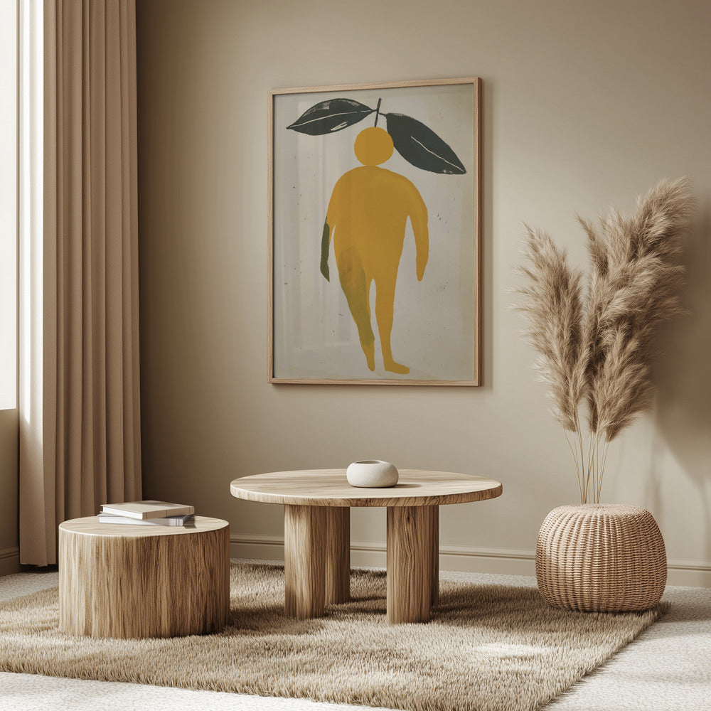 Orange Leaf Figure | Poster