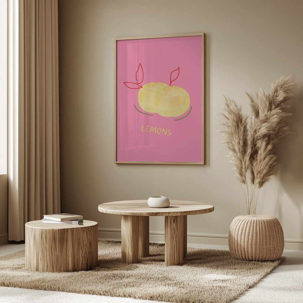 Citroner i rosa | Poster